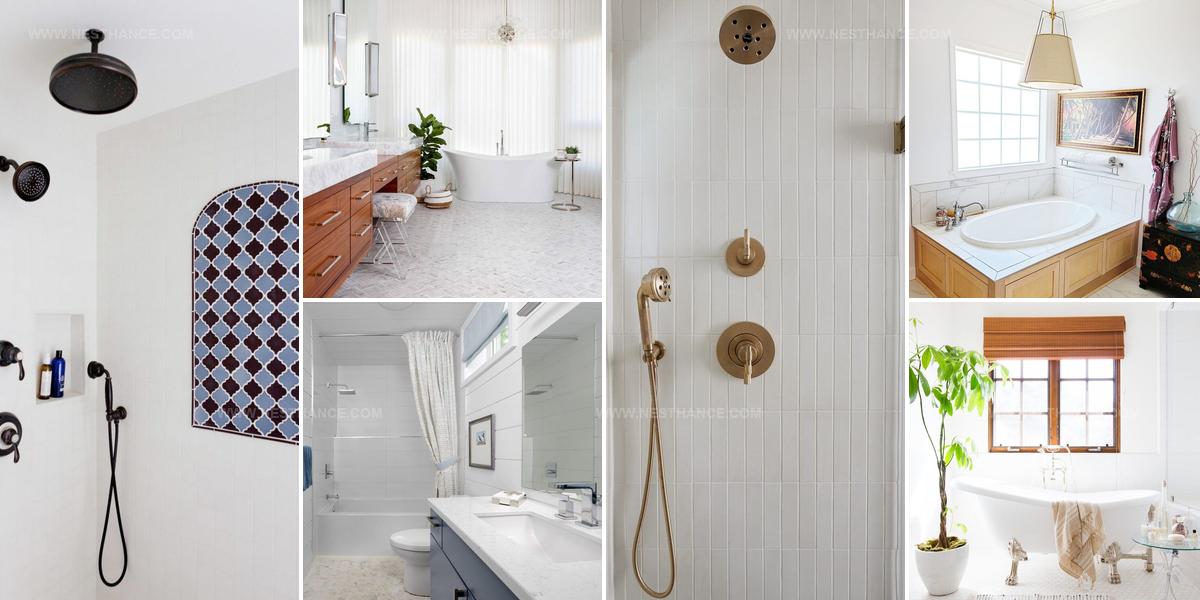 5240186 White Tile Bathroom Decor Ideas