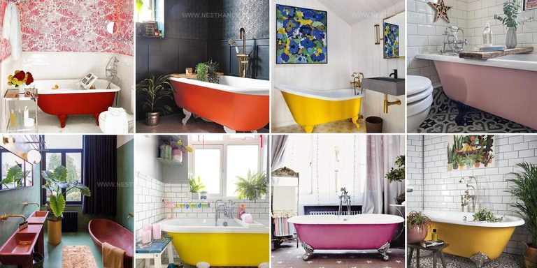 6799596 Colorful Statement Bathtub Ideas