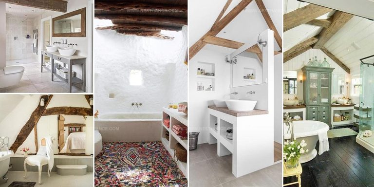 9783191 Exposed Wooden Beam Bathroom Designs