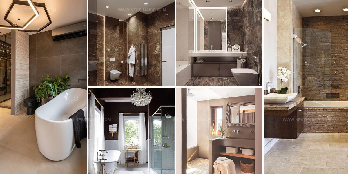 4544541 Rich Brown Bathroom Decor Ideas