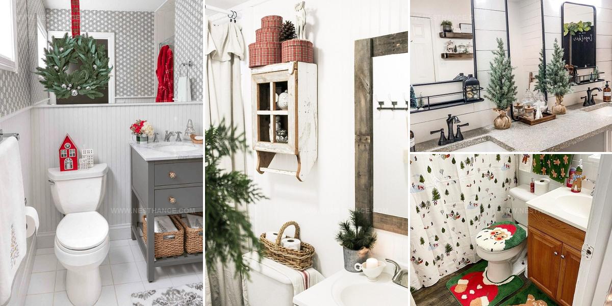 6133241 Plant Filled Christmas Bathroom Decor Ideas
