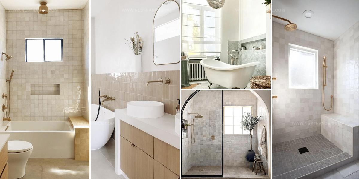 5860058 Zellige Tile Bathroom Decor Ideas
