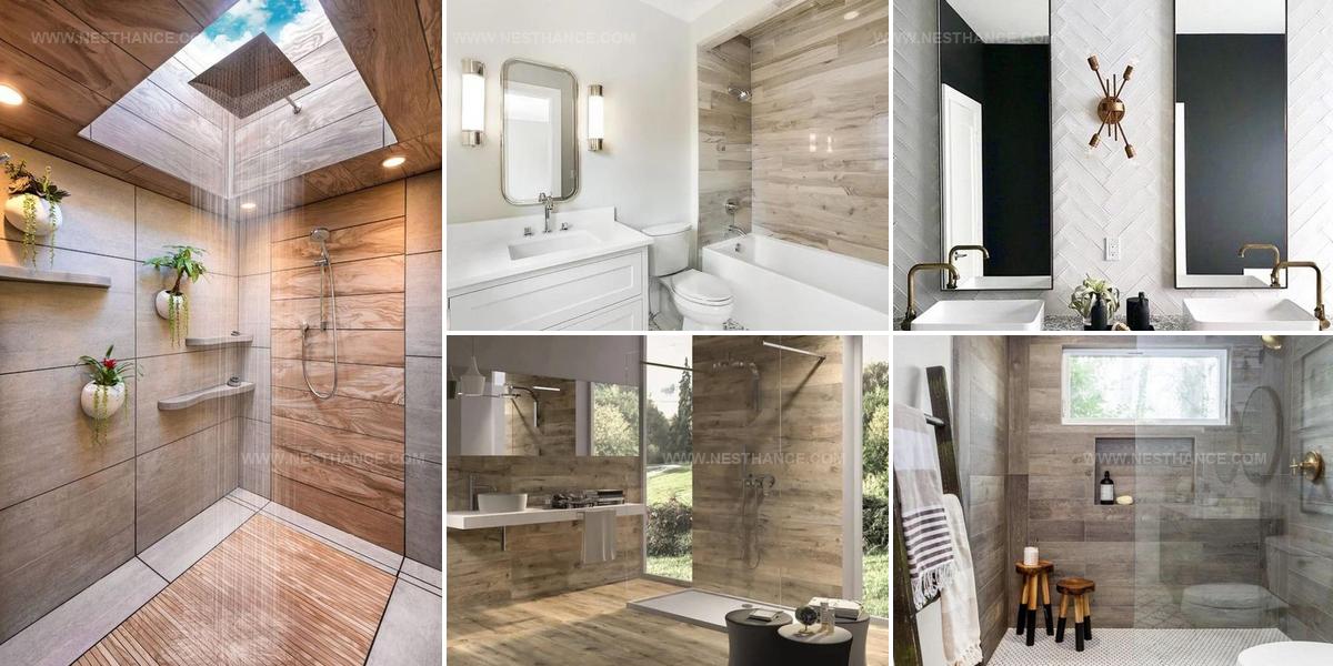 9648170 Bathroom Wood Look Tile Designs