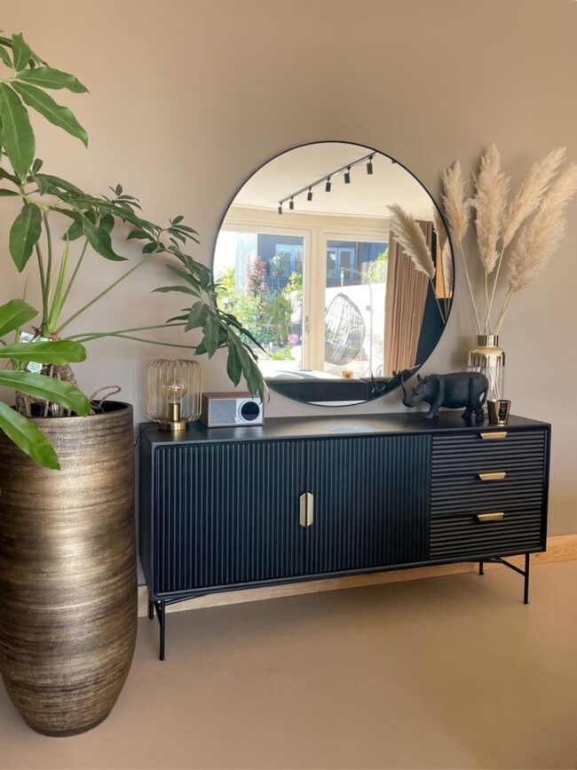 Sleek Modern Console Table Arrangement