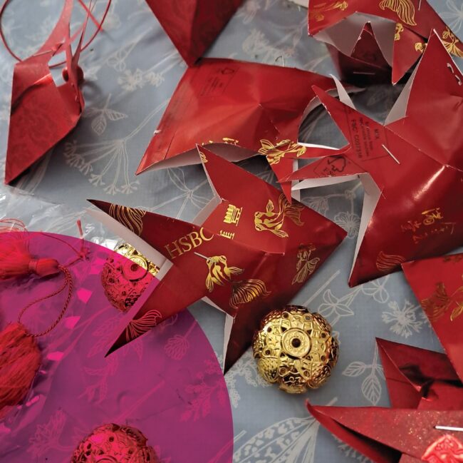 Radiant Red Origami Stars and Decoratives