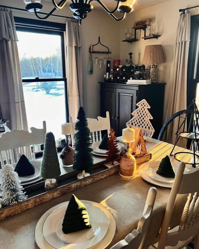 Forest-Inspired Table with Cozy Details