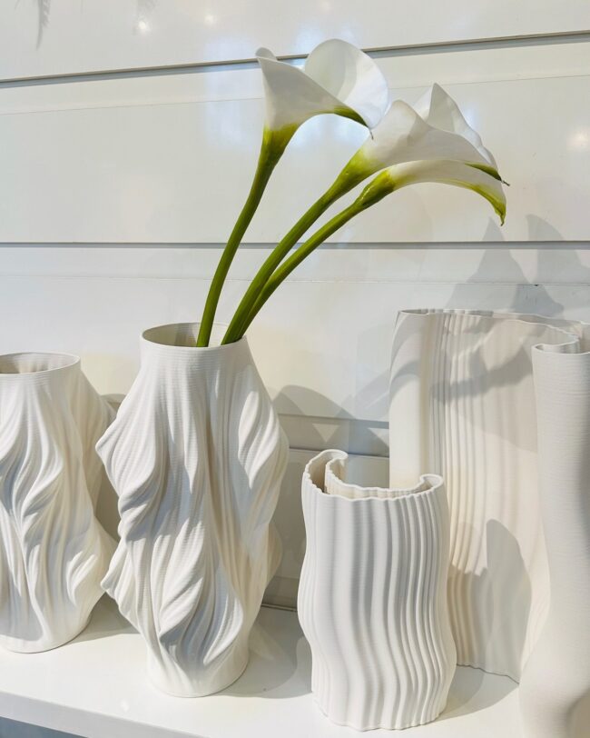 Sculptural White Vase Collection