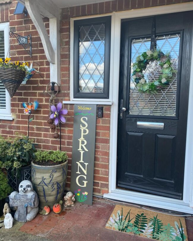 Charming Spring Sign with Garden Delight