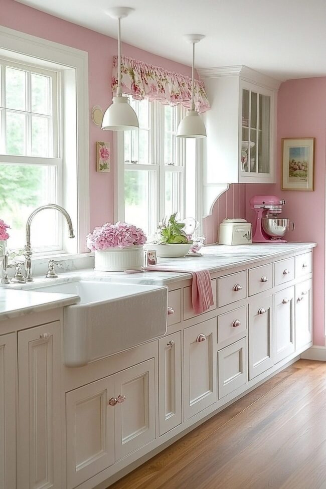 Charming Pink Kitchen in Sweet Pea