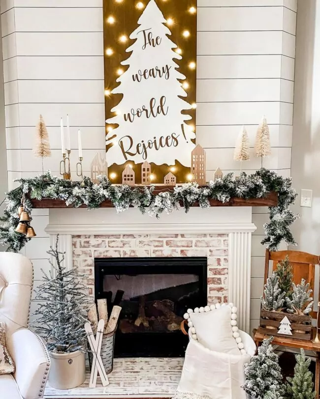 A Festive Touch for Your Farmhouse Mantel