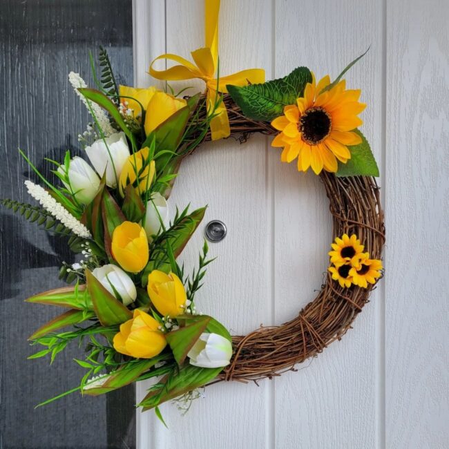 Radiant Sunflower and Tulip Arrangement