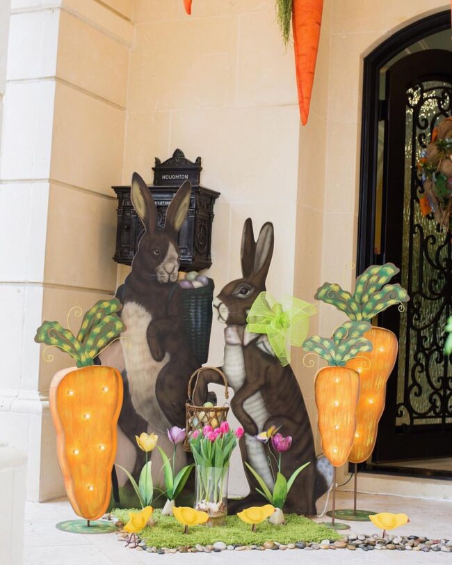 Charming Bunny Wonderland with Giant Carrots