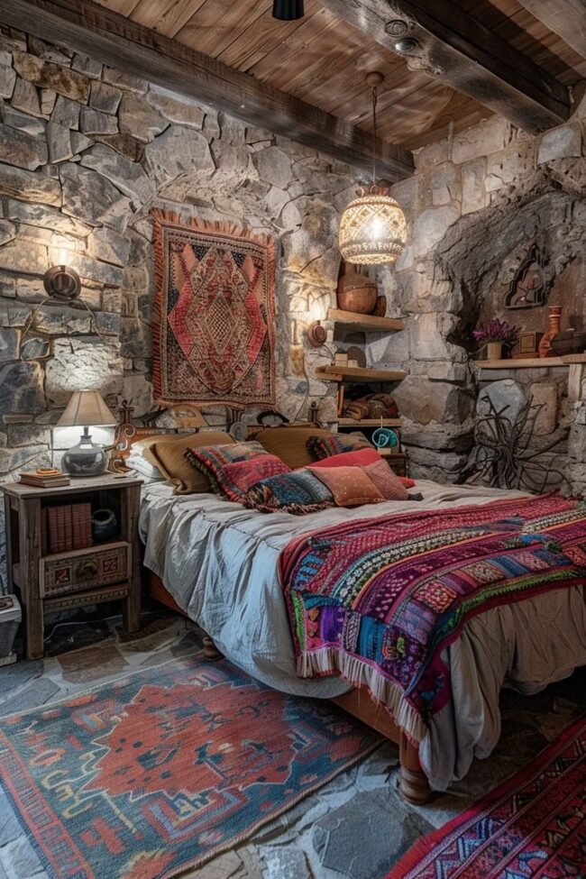 Mystical Rock-Inspired Bedroom Design