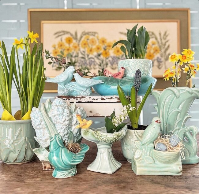Charming Bird-Inspired Pastel Pottery Collection