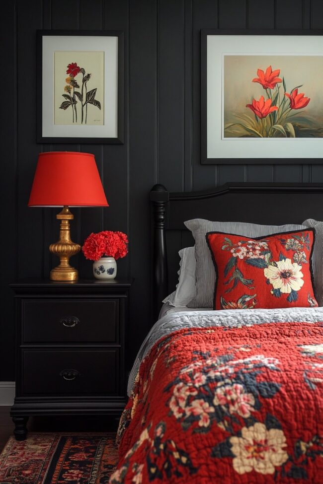 Bold Hues in Dark Spaces