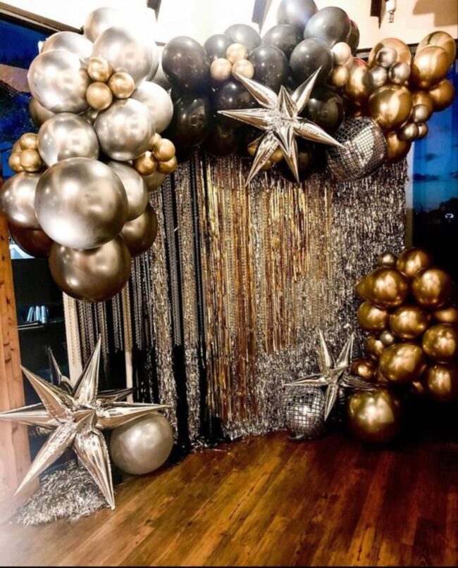 Striking and Chic New Year's Backdrop