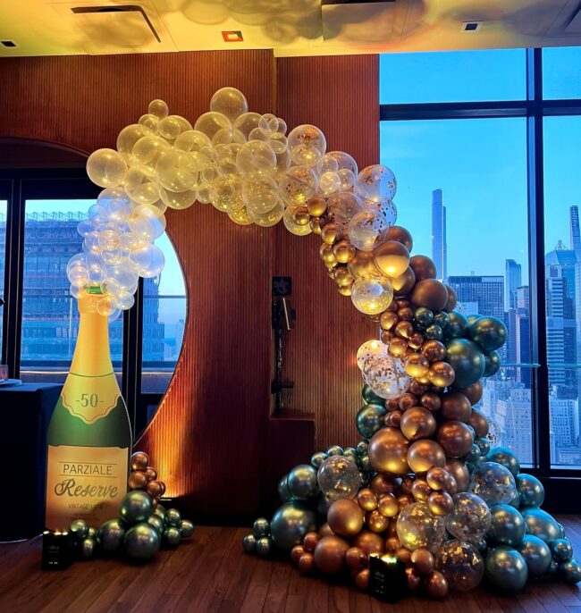 Radiant Champagne Archway for Celebrations
