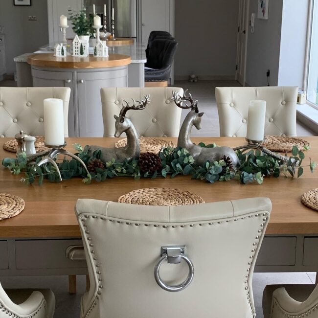 Silver Reindeer as a Stunning Centerpiece