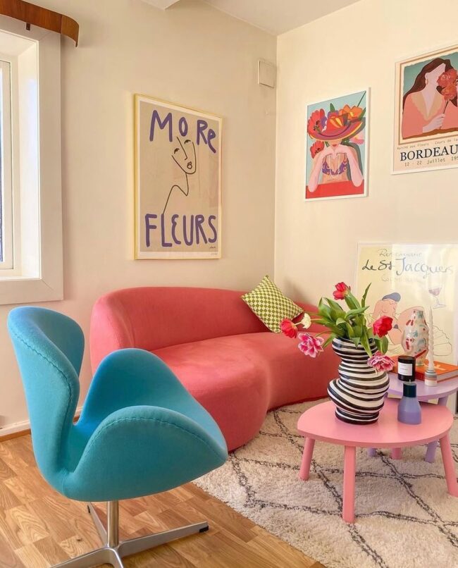 Playful and Colorful Lounge Area