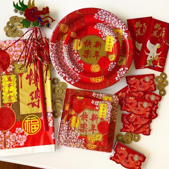 Radiant Red and Gold Tableware Collection