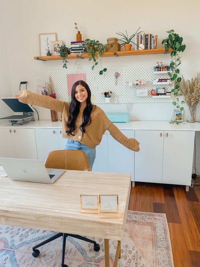 Inviting and Vibrant Crafting Area