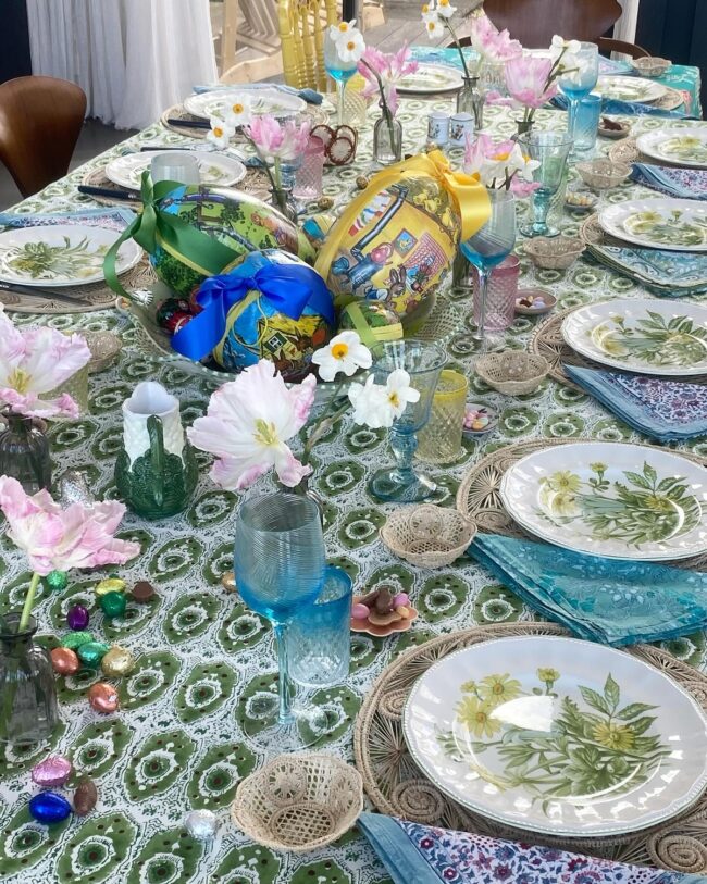 Easter Table Setting with Garden Charm