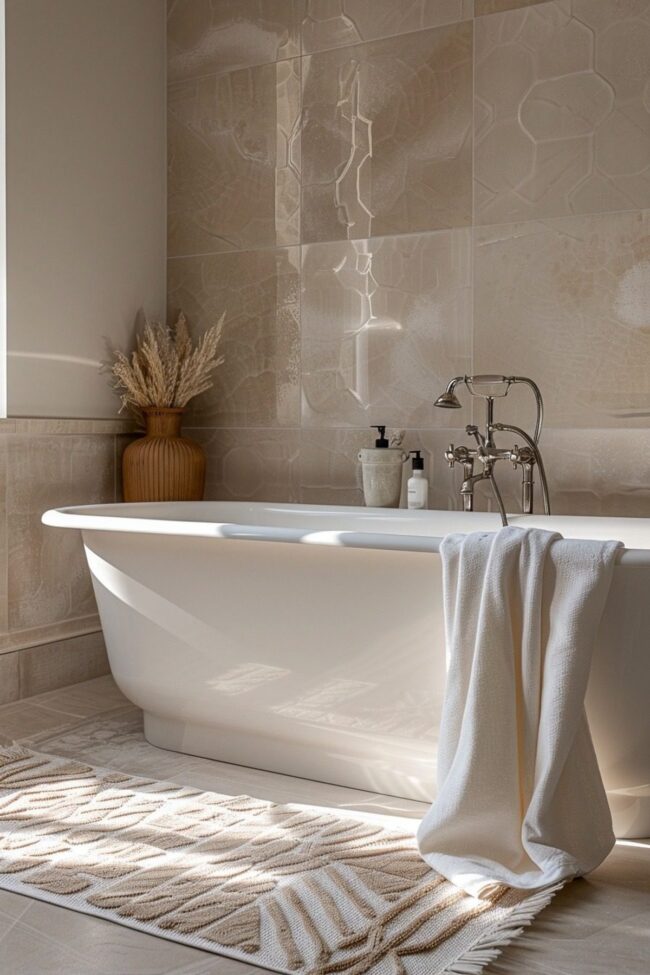 Subtle Tones with Geometric Accents