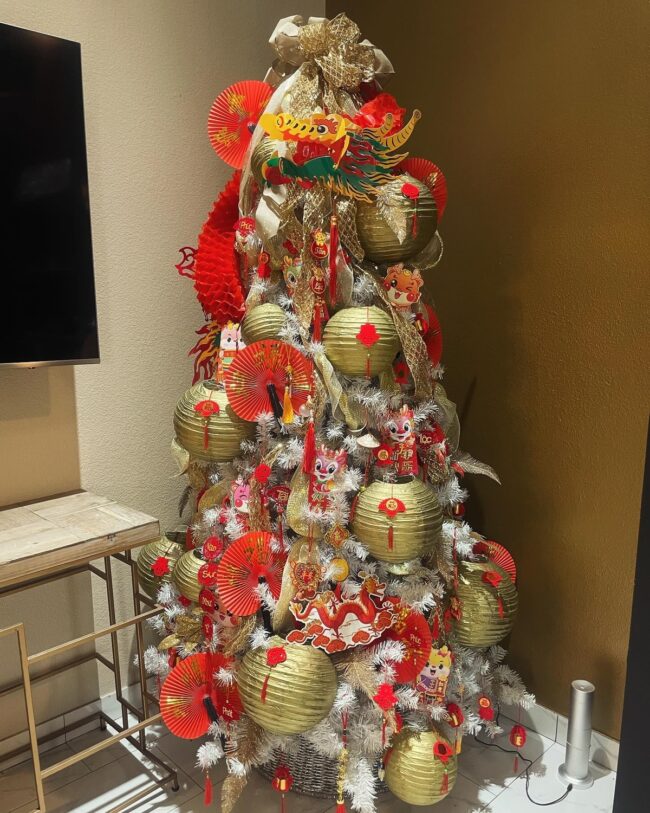 Festive Lunar New Year Celebration Tree