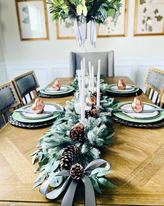 Greenery & Candlelight for a Modern Table