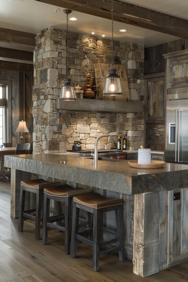 Luxurious Stone Kitchen Designs