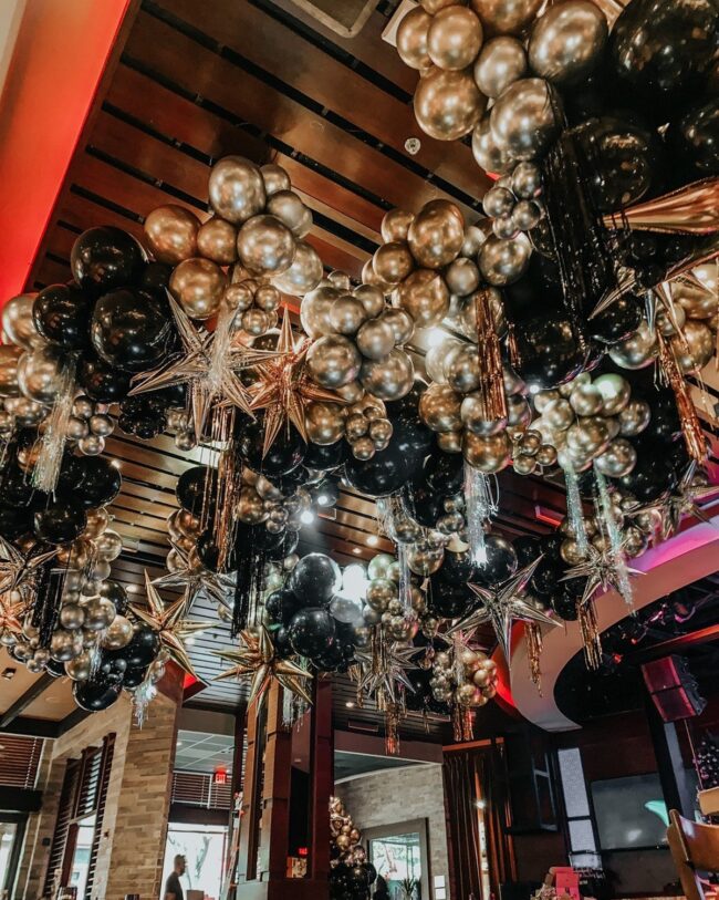 Dazzling Balloon Ceiling Spectacle