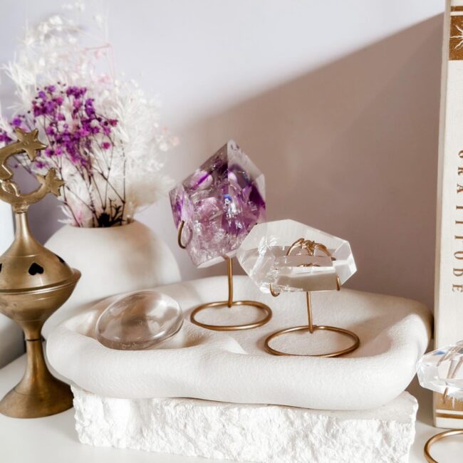 Amethyst and Clear Quartz Crystal Garden