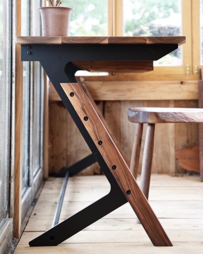 Bold Angles in Wood and Metal