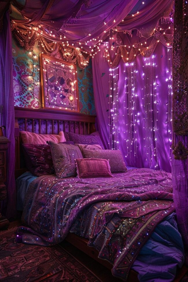 Glistening Bedroom Accents