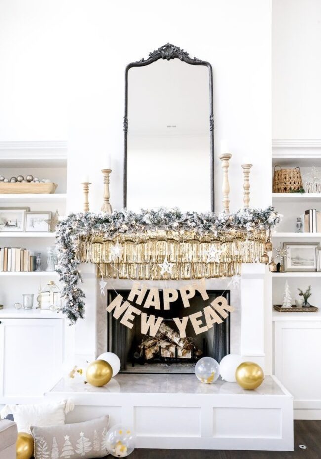 Cheerful Holiday Mantel Styling Ideas