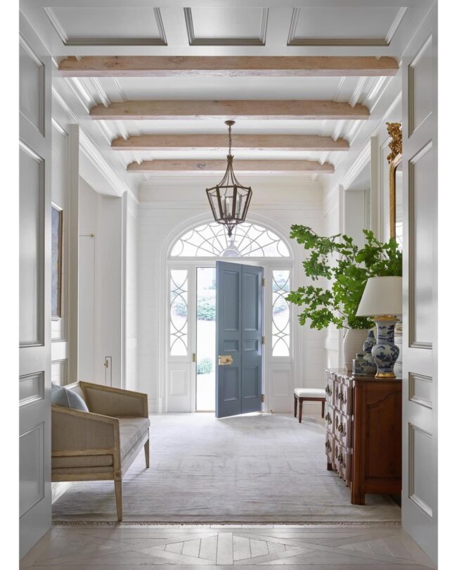 Traditional Entry with Rustic Details