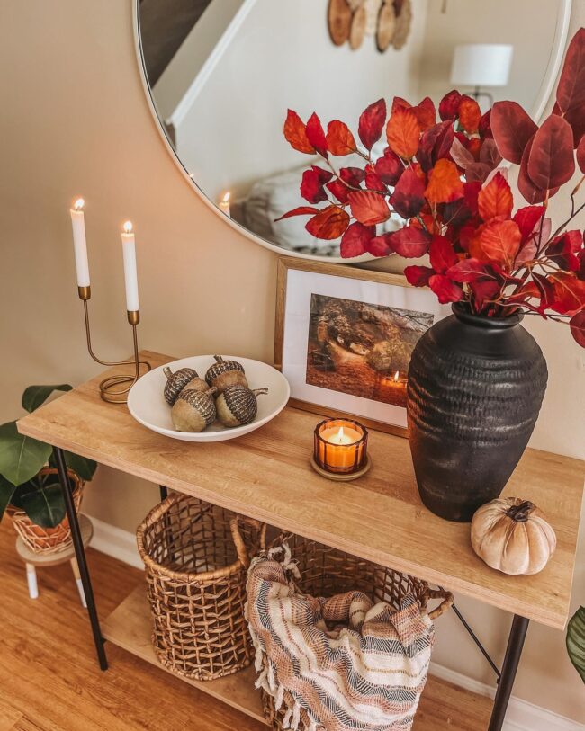 Festive Console Table Arrangement