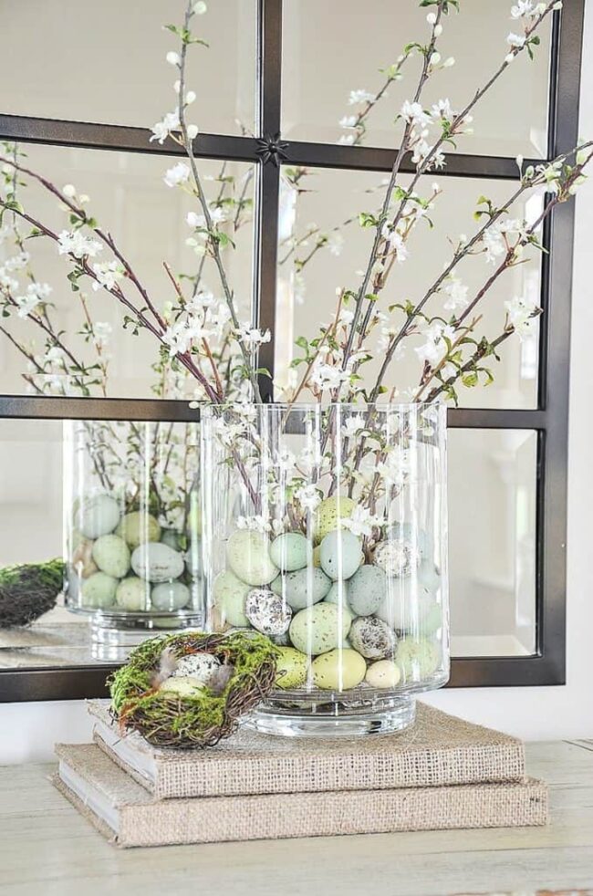 Charming Rustic Egg and Branch Arrangement