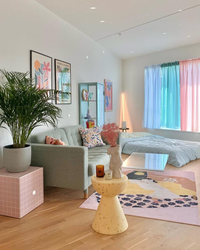 Playful Studio Setup with Pops of Color