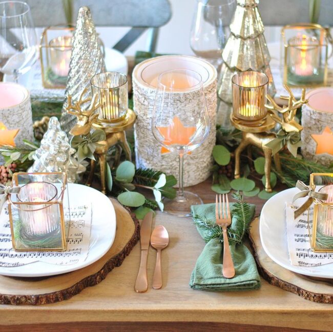 Gold & Green for a Festive Holiday Spread