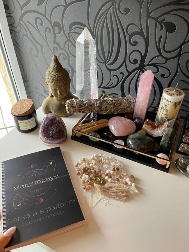 Crystal-Centered Meditation Altar