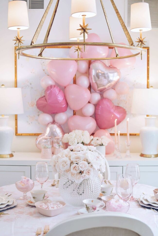 Charming Pastel Valentine's Balloon Arrangements