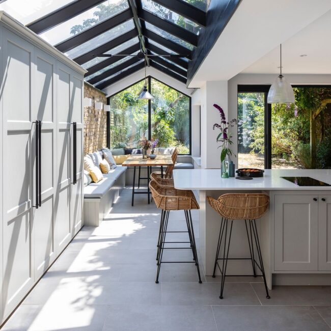 Contemporary Sunroom Kitchen