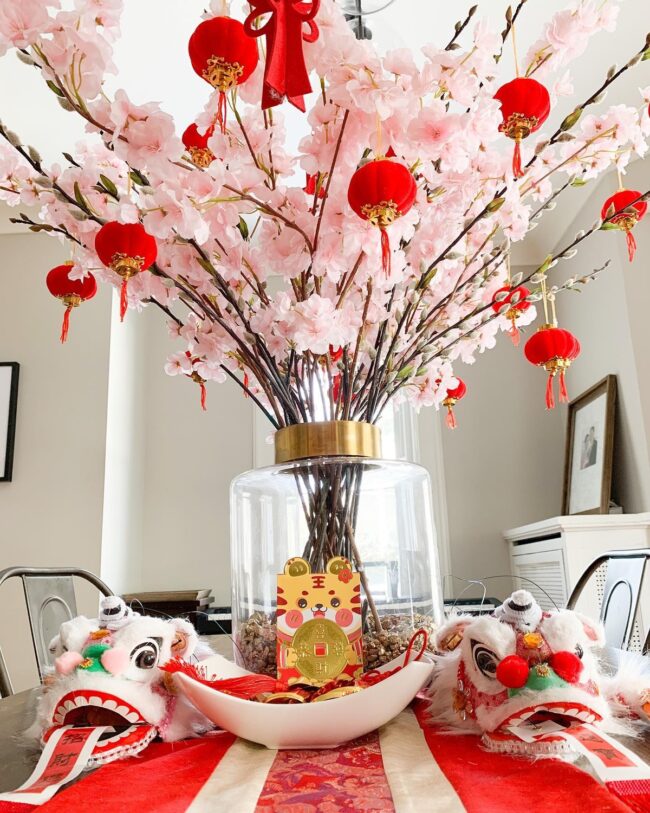 Cherry Blossom and Lanterns Table Display