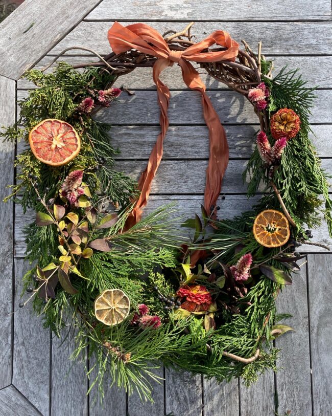 A Citrus & Greenery Wreath for a Fresh Look