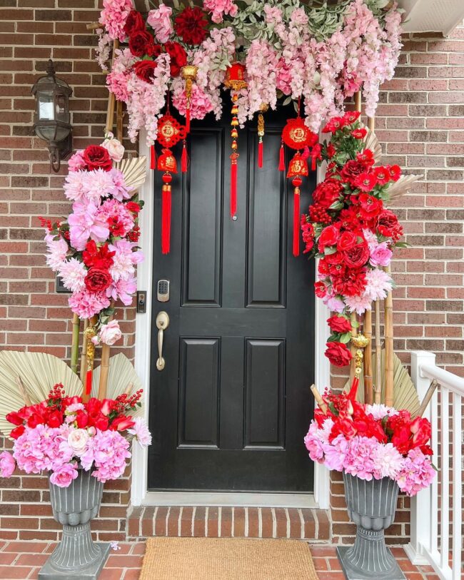 Floral-Filled Entranceway Charm