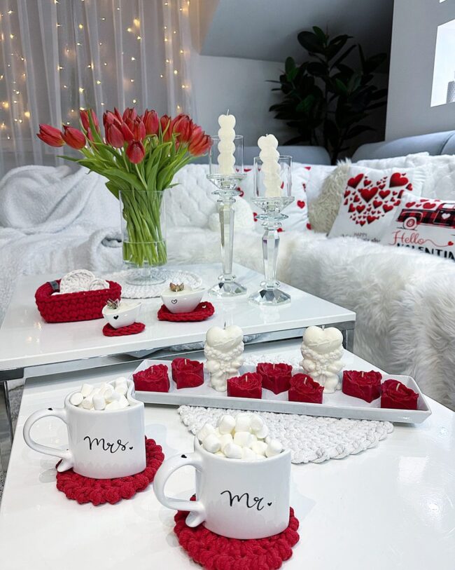 Intimate Coffee Table Setup for Two