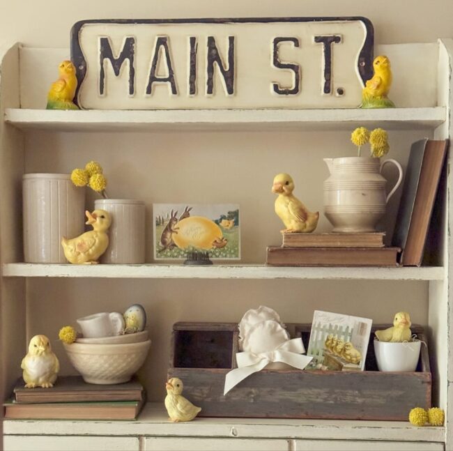 Charming Vintage Duck Figurines on Display