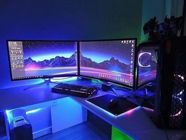 Neon-Fueled Gaming Retreat