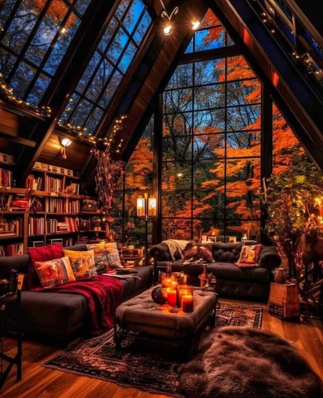 Rustic Elegance in a Reading Nook